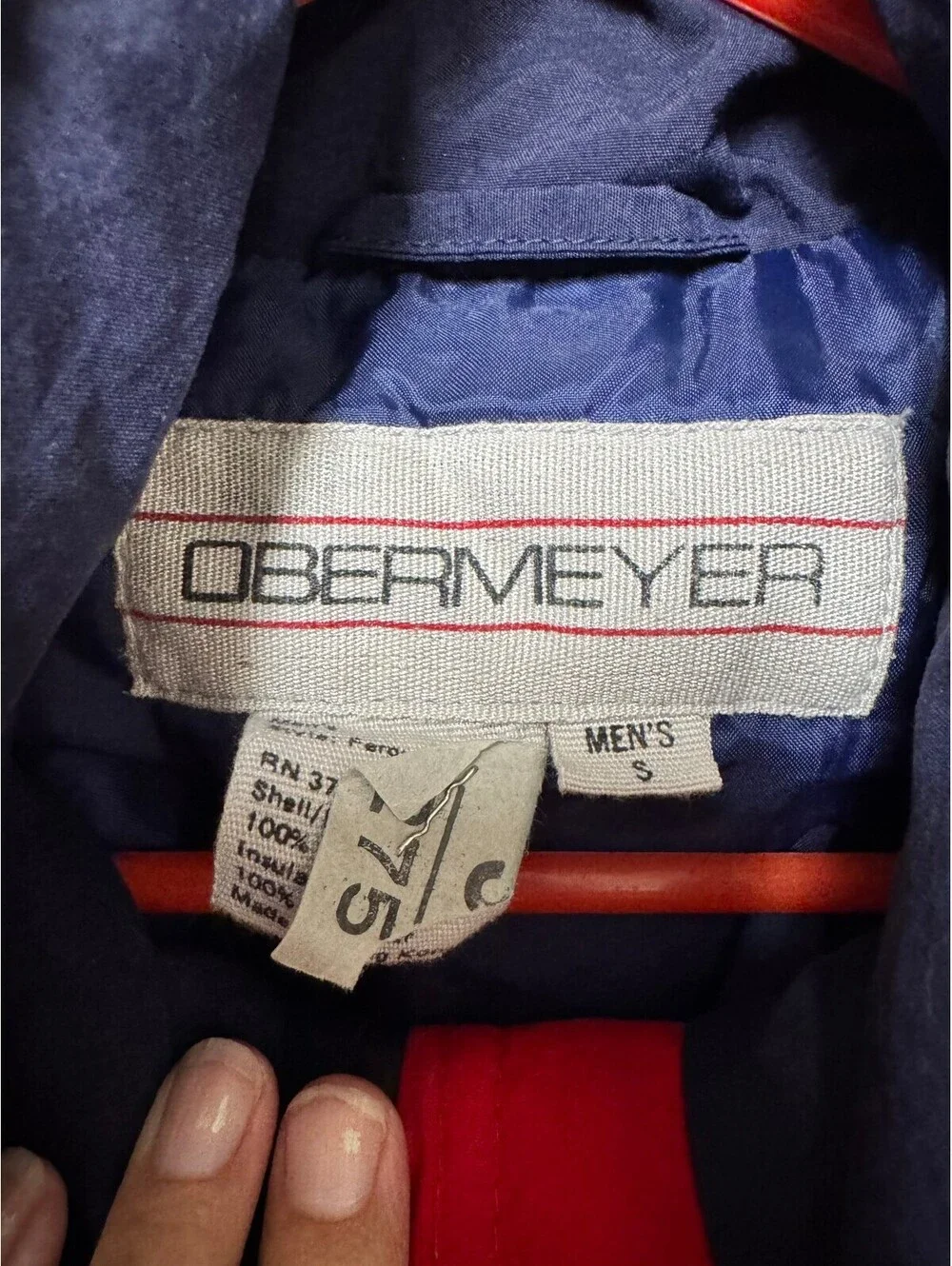 Obermeyer Men's Vintage Red One Piece Ski Suit Snowsuit Size S
